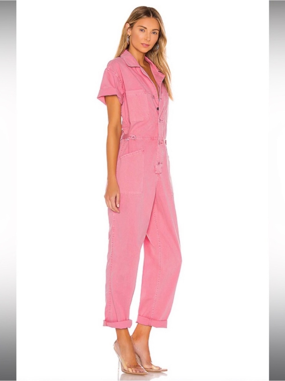 Pistola Pink Short-Sleeve Grover Jumpsuit